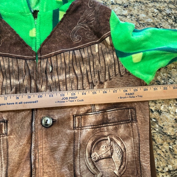 Briefly Stated Men's Lookin' Sharp Cowboy Cactus Hooded Onesie Pajama - Picture 3 of 5